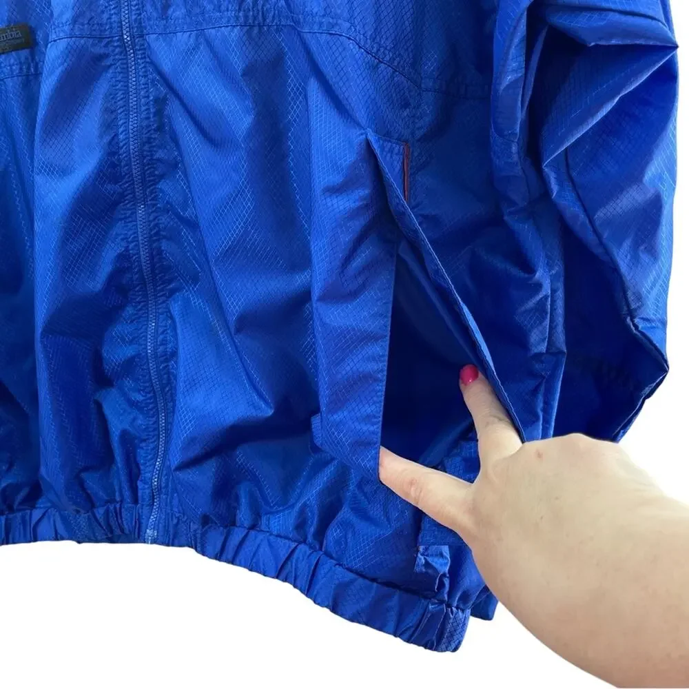Columbia Vintage Men’s Colorblock Lightweight Packable Full Zip Windbreaker XL